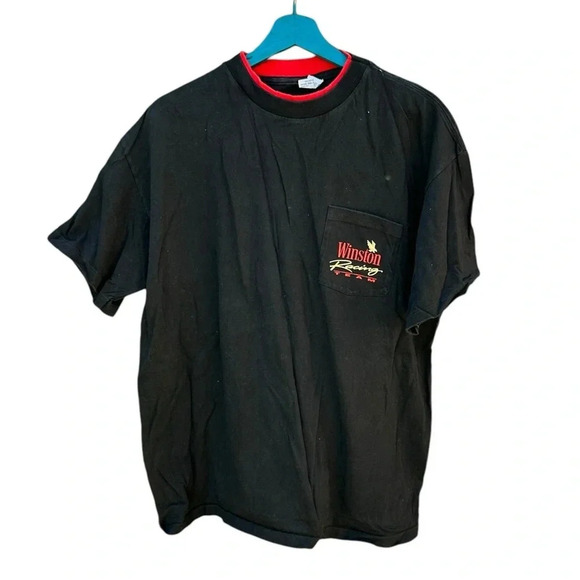 American Born Winston black Racing T-shirt size XL, vintage - Picture 2 of 3